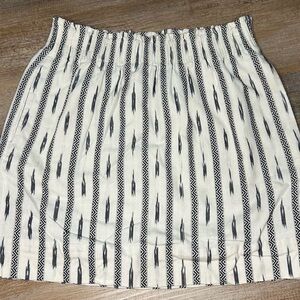 J. Crew Black and Cream A-Line Skirt